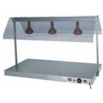 STAINLESS STEEL HOT TOP WITH INFRARED LAMPS POLYCARBONATE COVER