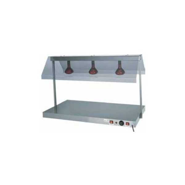 STAINLESS STEEL HOT TOP WITH INFRARED LAMPS POLYCARBONATE COVER