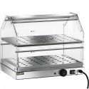 HEATED STAINLESS STEEL SHOWCASE 2 TIERS