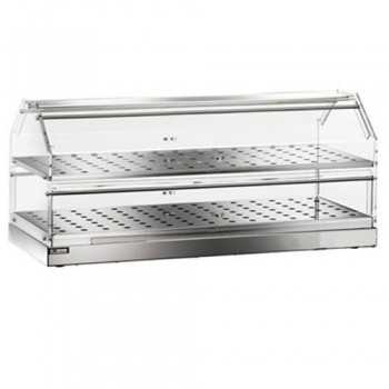 NEUTRAL STAINLESS STEEL DISPLAY CASE 2 LEVELS