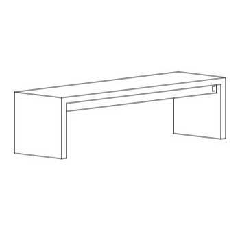 STAINLESS STEEL SUPPORT SHELF FOR TABLE WITH HEATING BODY