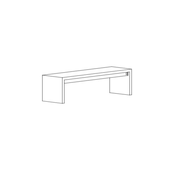 STAINLESS STEEL SUPPORT SHELF FOR TABLE WITH HEATING BODY