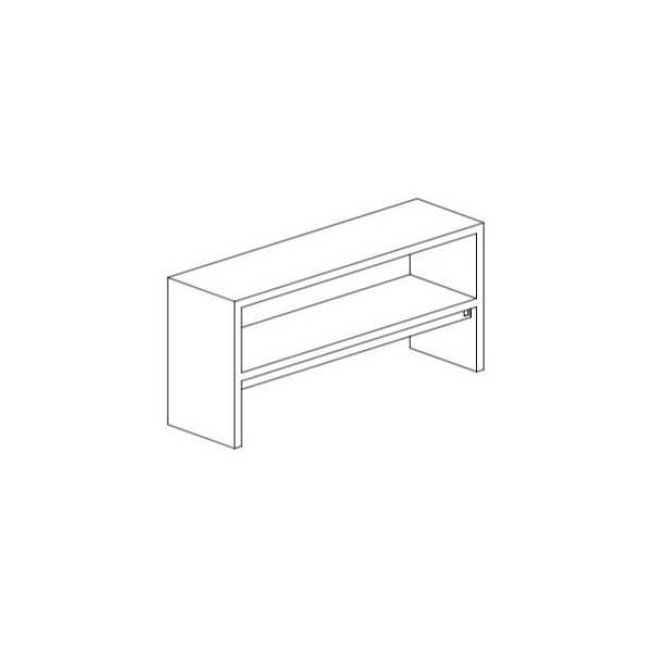 DOUBLE STAINLESS STEEL SUPPORT SHELF FOR TABLE WITH HEATING BODY