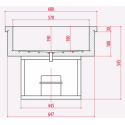 BUILT-IN REFRIGERATED STAINLESS STEEL BOWL - 4 GN 1/1 BOWLS