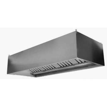 STAINLESS STEEL CUBIC WALL HOOD COMPLETE WITH LABYRINTH FILTERS AND MOTOR - P.70 cm