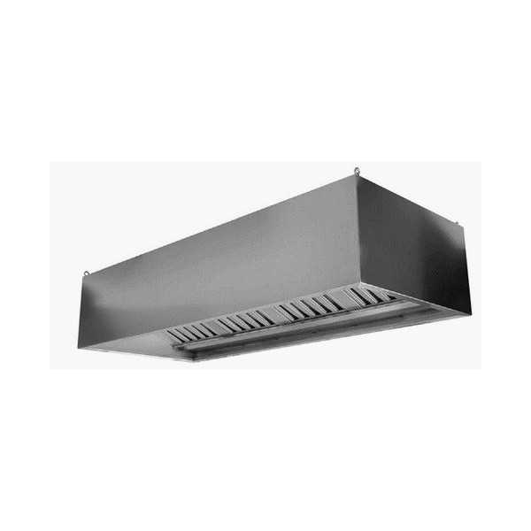 STAINLESS STEEL CUBIC WALL HOOD COMPLETE WITH LABYRINTH FILTERS AND MOTOR - P.70 cm