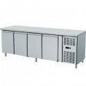 VENTILATED REFRIGERATED COUNTER IN STEEL GN 1/1 - 4 DOORS