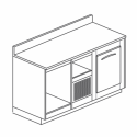 REFRIGERATED STAINLESS STEEL BAR COUNTER WITH 1 COMPARTMENT - L.150 cm