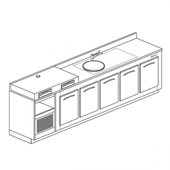 REFRIGERATED COUNTER WITH 5 SPACES