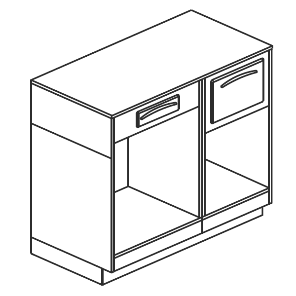 COFFEE MACHINE COUNTER WITH SERVICE DRAWER