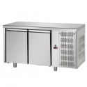 REFRIGERATED STAINLESS STEEL TABLE WITH 2 DOORS - P.60 cm