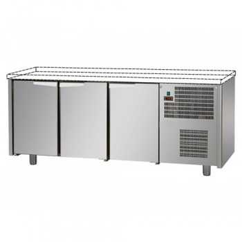 REFRIGERATED STAINLESS STEEL TABLE WITH 3 DOORS WITHOUT WORKTOP - P.60 cm