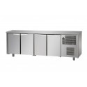 REFRIGERATED STAINLESS STEEL TABLE WITH 4 DOORS - P.60 cm