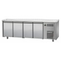 STAINLESS STEEL REFRIGERATED TABLE WITH 4 DOORS WITHOUT WORKTOP - D.60 cm