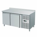 REFRIGERATED STAINLESS STEEL TABLE WITH 2 DOORS WITH RACK FOR TRAYS 60x40 cm - P.80 cm