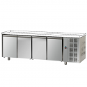 STAINLESS STEEL REFRIGERATED TABLE WITH 4 DOORS WITHOUT WORKTOP FOR 60x40 cm TRAYS - D.80 cm