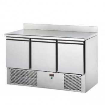 3 DOOR SALADETTE WITH STAINLESS STEEL TOP AND BACKPLATE