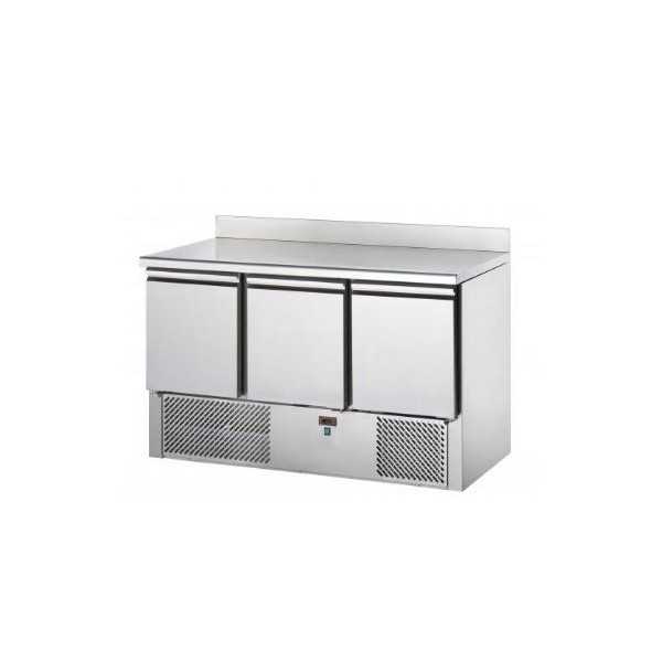 3 DOOR SALADETTE WITH STAINLESS STEEL TOP AND BACKPLATE