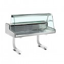 VR REFRIGERATED SHOWCASE WITH CURVED GLASS WITH SUPPORT AND WHEELS