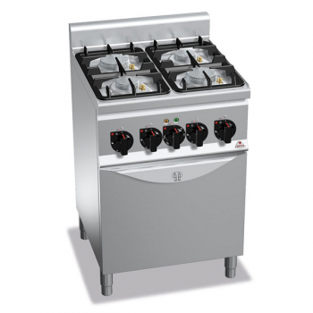 4 BURNERS GAS COOKER WITH 1/1 ELECTRIC OVEN - ECO POWER - SERIES 60