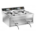 ELECTRIC FRYER 12+12 LT WITH DRAIN TAP