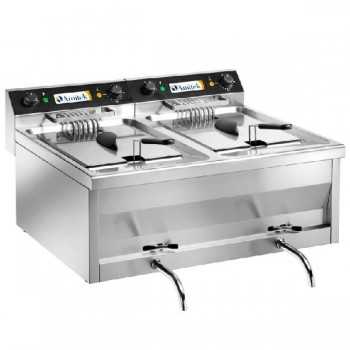 12+12 LT ELECTRIC FRYER WITH DRAIN TAP