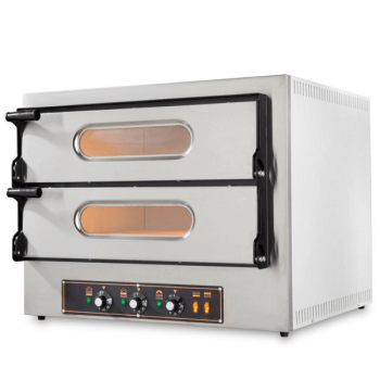 ELECTRIC PIZZA OVEN WITH MECHANICAL CONTROL 2 CHAMBERS 2 + 2 PIZZAS - CUBE LINE