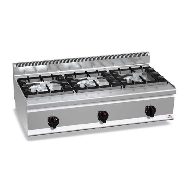 3 BURNERS IN-LINE GAS COUNTER STOVE - DEPTH 60 cm