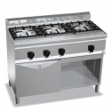 GAS COOKER WITH 3 BURNERS IN LINE ON GAS OVEN GN 1/1 - DEPTH 60 cm