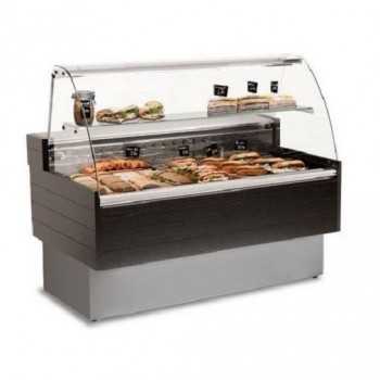 HORIZONTAL REFRIGERATED DISPLAY CABINET KIBUK - CURVED GLASS - DEPTH 90 cm