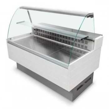 KIBUK HORIZONTAL REFRIGERATED SHOWCASE - CURVED GLASS - DEPTH 90 cm