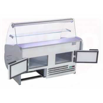 SALT HORIZONTAL REFRIGERATED SHOWCASE - STRAIGHT GLASS - DEPTH 90 cm