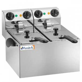 ELECTRIC FRYER WITH TWO TANKS - 3+3 Lt