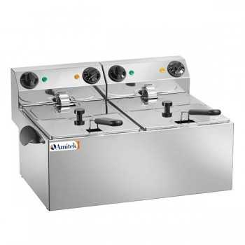 ELECTRIC FRYER WITH TWO TANKS 6 + 6 L