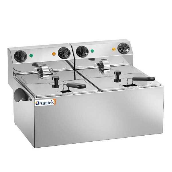 ELECTRIC FRYER WITH TWO TANKS 6 + 6 L