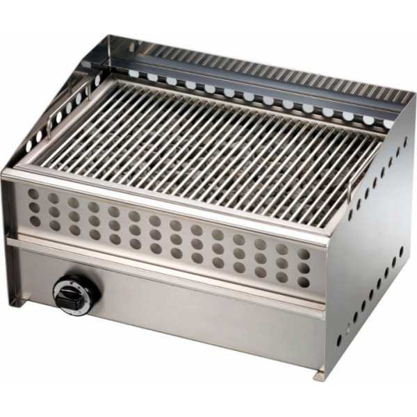 Gas countertop lava stone grill - Depth 39 cm