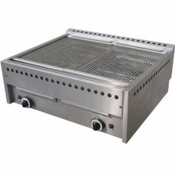 Gas countertop lava stone grill - Depth 68 cm