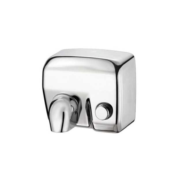 HAMET CHROME ELECTRIC HAND DRYER WITH PUSH BUTTON AND RESISTANCE