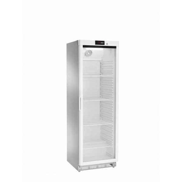 Positive digital static refrigerated cabinet 0 +8°C 360LT Stainless Steel + glass door