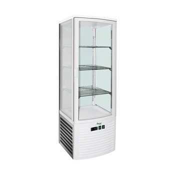 VERTICAL REFRIGERATED DISPLAY - GLASS ON 4 SIDES - VENTILATED - CAPACITY 235 Lt -