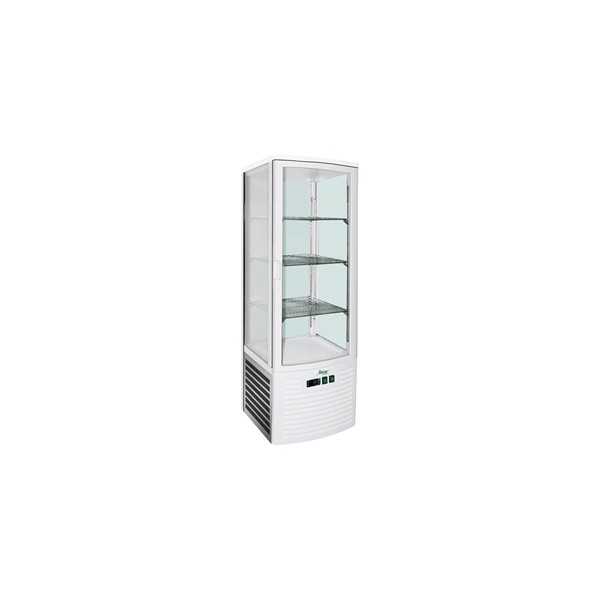 VERTICAL REFRIGERATED DISPLAY - GLASS ON 4 SIDES - VENTILATED - CAPACITY 235 Lt -