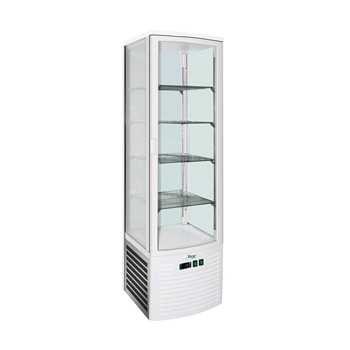 VERTICAL REFRIGERATED DISPLAY - GLASS ON 4 SIDES - VENTILATED - CAPACITY 280 Lt