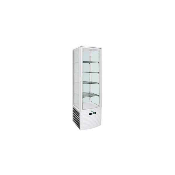 VERTICAL REFRIGERATED DISPLAY - GLASS ON 4 SIDES - VENTILATED - CAPACITY 280 Lt