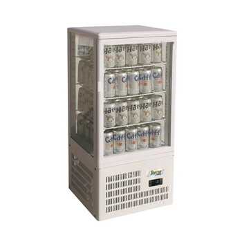 REFRIGERATED COUNTER DISPLAY FOR DRINKS - GLASS ON 4 SIDES Capacity 58 liters