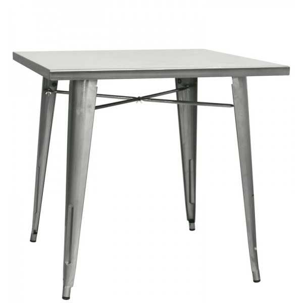 TABLE Metal structure painted with transparent paint L80 x D80 x H76 cm Mod. 1262