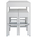 SET TABLE + 4 STOOLS Aluminum structure