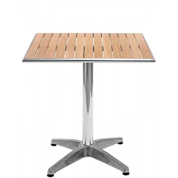 Square TABLE with aluminum base