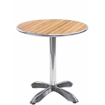 Round table with aluminum base