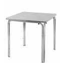 SQUARE TABLE with aluminium frame