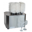 AUTOMATIC DRYER WITH ROTATING BRUSHES FOR GLASSES